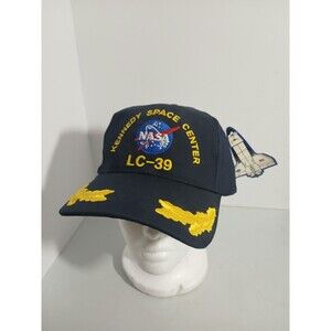 KENNEDY SPACE CENTER Launch Crew BASEBALL CAP Hat Adult Blue NEW Embroidered